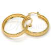 Argolla Mediana 02.261.0003.30 Oro Laminado, Diamantado, Tono Dorado
