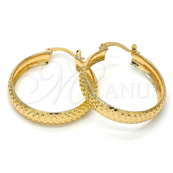 Argolla Mediana 02.261.0003.30 Oro Laminado, Diamantado, Tono Dorado