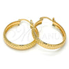 Argolla Mediana 02.261.0003.30 Oro Laminado, Diamantado, Tono Dorado