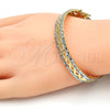 Juego de Aro 13.99.0002.05.07 Oro Laminado, Diamantado, Dos Tonos (09 MM Thickness, Size 7 (3.00 Diameter))