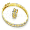 Juego de Aro 13.99.0002.05.07 Oro Laminado, Diamantado, Dos Tonos (09 MM Thickness, Size 7 (3.00 Diameter))
