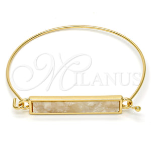 Aro Individual 07.263.0001.04.GT Tono Dorado, con Blanca Madre Perla, Pulido, Tono Dorado (01 MM Thickness, Size 5 (2.50 Diameter))