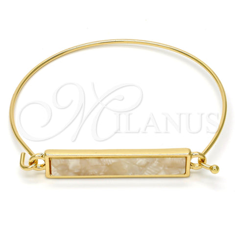 Aro Individual 07.263.0001.04.GT Tono Dorado, con Blanca Madre Perla, Pulido, Tono Dorado (01 MM Thickness, Size 5 (2.50 Diameter))