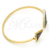 Aro Individual 07.263.0004.1.GT Tono Dorado, con Madre Perla Tanzanita Claro, Pulido, Tono Dorado (Grosor 02 MM, Talla Unica)