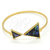 Aro Individual 07.263.0004.1.GT Tono Dorado, con Madre Perla Tanzanita Claro, Pulido, Tono Dorado (Grosor 02 MM, Talla Unica)