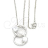 Gargantilla Elegante 10.174.0149.18 Plata Rodinada, con Zirconia Cubica Blanca, Pulido, Tono Dorado (18 Pulgadas de Largo)