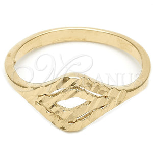 Anillo Elegante 01.63.0562.06 Oro Laminado, Diamantado, Tono Dorado (Size 6)