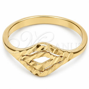 Anillo Elegante 01.63.0562.06 Oro Laminado, Diamantado, Tono Dorado (Size 6)