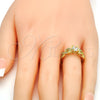 Anillo Multi Piedra 01.99.0097.08 Oro Laminado, Diseño de Infinito, con Blanca Zirconia Cubica and Blanca Micro Pave, Pulido, Tono Dorado (Size 8)