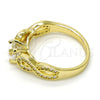 Anillo Multi Piedra 01.99.0097.08 Oro Laminado, Diseño de Infinito, con Blanca Zirconia Cubica and Blanca Micro Pave, Pulido, Tono Dorado (Size 8)