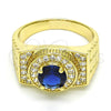 Anillo de Hombre 01.266.0001.1.11 Oro Laminado, con Tanzanita and Blanca Zirconia Cubica, Pulido, Tono Dorado (Size 11)