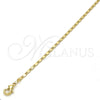 Gargantilla Basica 04.213.0004.18 Oro Laminado, Pulido, Tono Dorado (Grosor 02 MM, 17 Pulgadas de Largo)