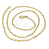 Gargantilla Basica 04.213.0004.18 Oro Laminado, Pulido, Tono Dorado (Grosor 02 MM, 17 Pulgadas de Largo)