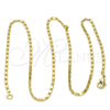 Gargantilla Basica 04.213.0004.18 Oro Laminado, Pulido, Tono Dorado (Grosor 02 MM, 17 Pulgadas de Largo)