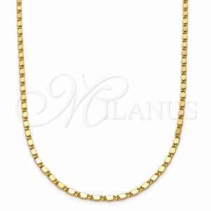 Gargantilla Basica 04.213.0004.24.GT Tono Dorado, Pulido, Tono Dorado (02 MM Thickness, 24 Inches Length)