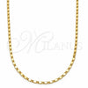 Gargantilla Basica 04.213.0004.24.GT Tono Dorado, Pulido, Tono Dorado (02 MM Thickness, 24 Inches Length)