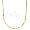 Gargantilla Basica 04.213.0004.24.GT Tono Dorado, Pulido, Tono Dorado (02 MM Thickness, 24 Inches Length)