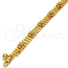 Pulsera Elegante 03.270.0005.07.GT Tono Dorado, Diseño de Flor y Cascavel, con Blanca Cristal, Pulido, Tono Dorado (08 MM Thickness, 7 Inches Length)