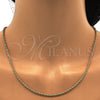 Gargantilla Basica 04.64.0001.16 Oro Laminado, Diseño de Rope, Pulido, Tono Dorado (01 MM Thickness, 16 Inches Length)