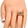 Anillo Multi Piedra 01.199.0008.07.GT Oro Laminado, con Blanca Zirconia Cubica, Pulido, Tono Dorado (Size 7)