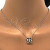 Collares con Dije 04.213.0014.16.GT Tono Dorado, con Blanca Zirconia Cubica and Blanca Micro Pave, Pulido, Rodinado (01 MM Thickness, 16 Inches Length)
