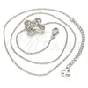 Collares con Dije 04.213.0014.16.GT Tono Dorado, con Blanca Zirconia Cubica and Blanca Micro Pave, Pulido, Rodinado (01 MM Thickness, 16 Inches Length)