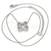 Collares con Dije 04.213.0014.16.GT Tono Dorado, con Blanca Zirconia Cubica and Blanca Micro Pave, Pulido, Rodinado (01 MM Thickness, 16 Inches Length)