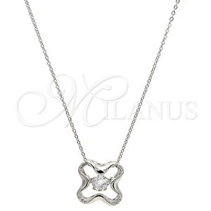 Collares con Dije 04.213.0014.16.GT Tono Dorado, con Blanca Zirconia Cubica and Blanca Micro Pave, Pulido, Rodinado (01 MM Thickness, 16 Inches Length)