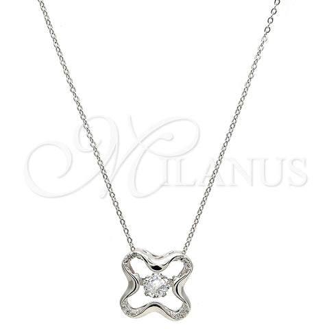 Collares con Dije 04.213.0014.16.GT Tono Dorado, con Blanca Zirconia Cubica and Blanca Micro Pave, Pulido, Rodinado (01 MM Thickness, 16 Inches Length)