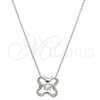 Collares con Dije 04.213.0014.16.GT Tono Dorado, con Blanca Zirconia Cubica and Blanca Micro Pave, Pulido, Rodinado (01 MM Thickness, 16 Inches Length)