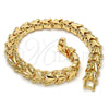 Pulsera Elegante 03.100.0023.07 Oro Laminado, Diseño de Mariposa, Diamantado, Tono Dorado (08 MM Thickness, 7 Inches Length)
