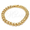 Pulsera Elegante 03.100.0023.07 Oro Laminado, Diseño de Mariposa, Diamantado, Tono Dorado (08 MM Thickness, 7 Inches Length)