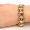 Pulsera Elegante 03.100.0030.08.GT Tono Dorado, Diseño de Mariposa, Diamantado, Tono Dorado (17 MM Thickness, 8 Inches Length)