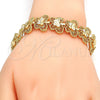 Pulsera Elegante 03.100.0030.08.GT Tono Dorado, Diseño de Mariposa, Diamantado, Tono Dorado (17 MM Thickness, 8 Inches Length)