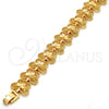 Pulsera Elegante 03.100.0030.07 Oro Laminado, Diseño de Mariposa, Diamantado, Tono Dorado (Grosor 17.2 MM, 7 Pulgadas de Largo)
