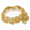 Pulsera Elegante 03.100.0030.08.GT Tono Dorado, Diseño de Mariposa, Diamantado, Tono Dorado (17 MM Thickness, 8 Inches Length)