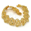 Pulsera Elegante 03.100.0030.08.GT Tono Dorado, Diseño de Mariposa, Diamantado, Tono Dorado (17 MM Thickness, 8 Inches Length)