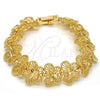 Pulsera Elegante 03.100.0030.08.GT Tono Dorado, Diseño de Mariposa, Diamantado, Tono Dorado (17 MM Thickness, 8 Inches Length)
