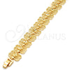 Pulsera Elegante 03.100.0031.08.GT Tono Dorado, Diseño de Arco, Diamantado, Tono Dorado (Grosor 15.5 MM, 7 Pulgadas de Largo)