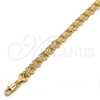 Pulsera Elegante 03.100.0025.08 Tono Dorado, Diseño de Mariposa, Diamantado, Tono Dorado (08 MM Thickness, 8 Inches Length)