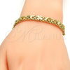 Pulsera Elegante 03.168.0010.07.GT Tono Dorado, Diseño de Luna, Pulido, Tono Dorado (07 MM Thickness, 7 Inches Length)