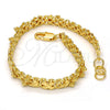 Pulsera Elegante 03.168.0010.07.GT Tono Dorado, Diseño de Luna, Pulido, Tono Dorado (07 MM Thickness, 7 Inches Length)