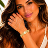 Pulsera Elegante 03.168.0008.08 Oro Laminado, Diseño de Corazón y Bismarco, Pulido, Tono Dorado (Grosor 09 MM, 8 Pulgadas de Largo)