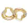 Argolla Pequeña 02.170.0148.25 Oro Laminado, Diamantado, Tres Tonos