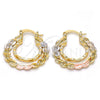 Argolla Pequeña 02.170.0148.25 Oro Laminado, Diamantado, Tres Tonos