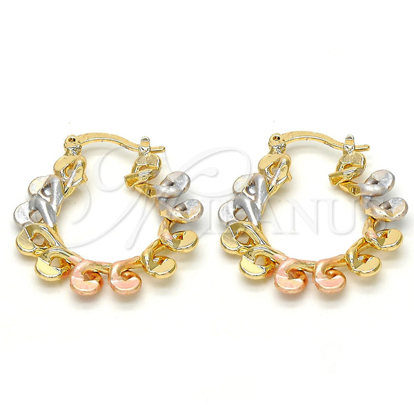 Argolla Pequeña 02.170.0149.25 Oro Laminado, Pulido, Tres Tonos