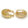 Argolla Pequeña 02.170.0155.25 Oro Laminado, Diamantado, Tono Dorado