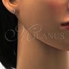 Arete Dormilona 02.271.0006.9 Acero Inoxidable, Diseño de Estrella, con Lavender Zirconia Cubica, Pulido, Tono Dorado