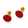 Arete Dormilona 02.271.0007.5 Acero Inoxidable, con Granate Cristal, Pulido, Tono Dorado