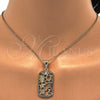 Dije Religioso 05.253.0006 Oro Laminado, Diseño de Búho y Niñito Pequeño, con Blanca Zirconia Cubica, Pulido, Tono Dorado